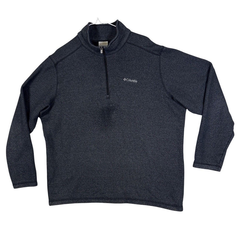 Columbia Mens XL Charcoal Heather Quarter Zip Pullover Sweater XM6731